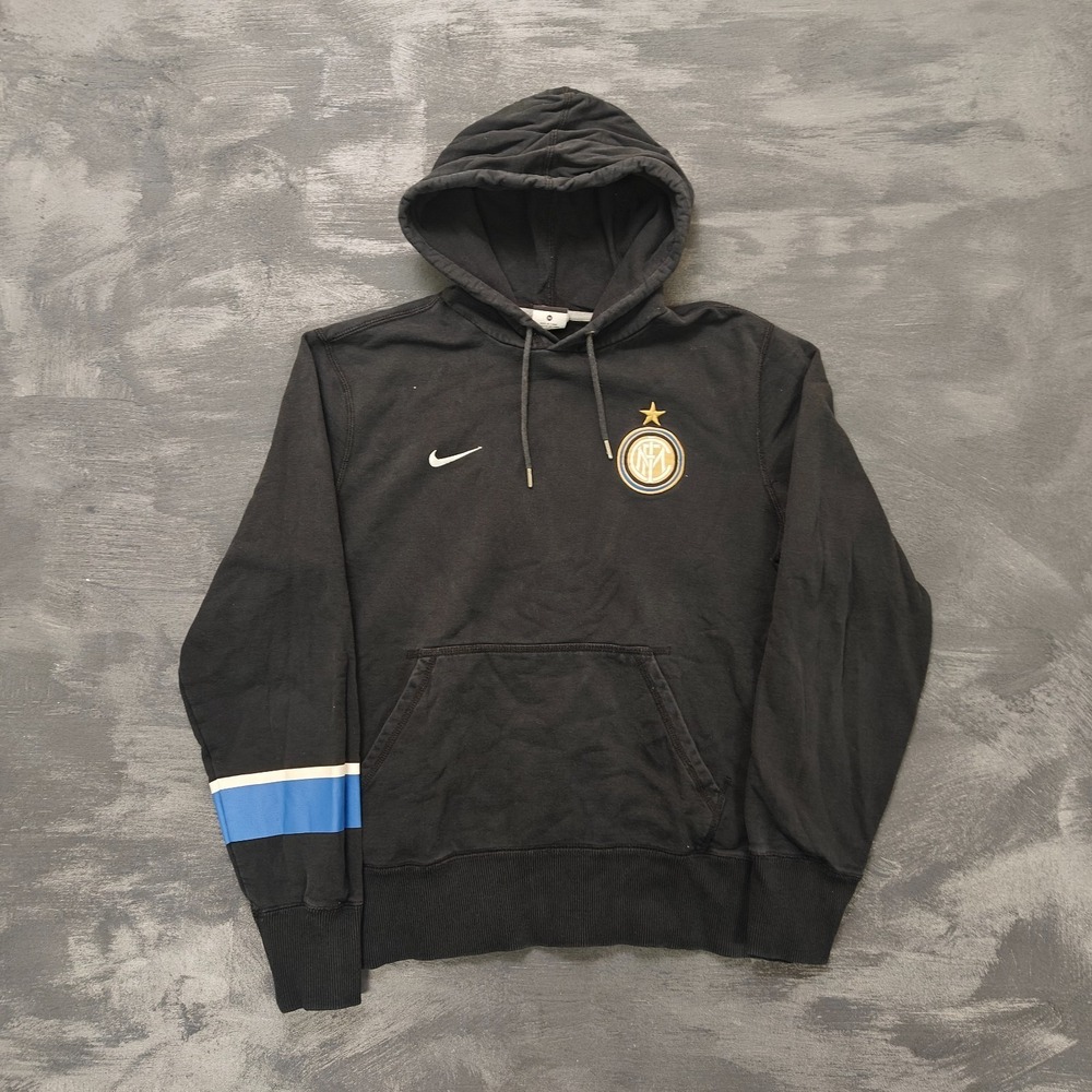 Inter Milan Soccer Pullover Hoodie Men Medium Black‎ Nike